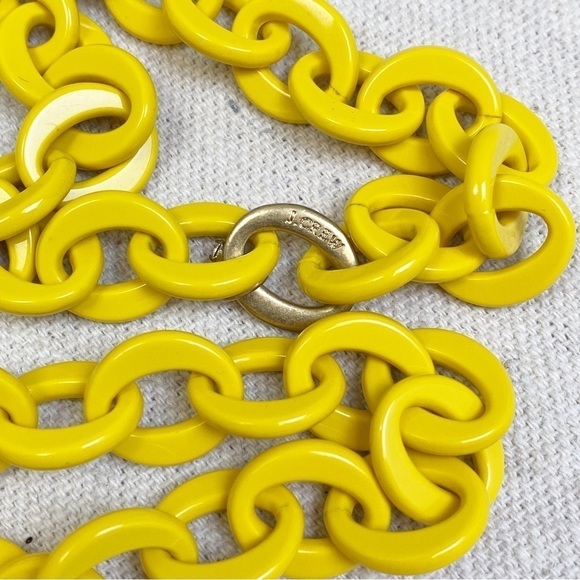 J. Crew Unique Link yellow and matte gold Chain Long Necklace - Picture 3 of 4
